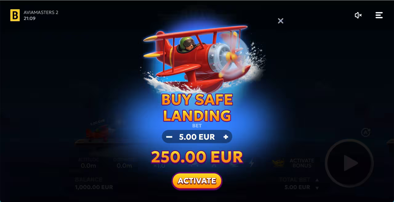 Aviamasters 2 Biztonságos leszállás mód játékmenet képernyő